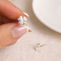 Sterling Silver Lucky Clover Stud Earrings – 7mm, thumbnail 1 of 7