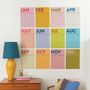 Undated A3 Wall Planner | Sunday Start | Colour Burst, thumbnail 1 of 8