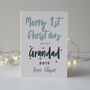 Personalised First Christmas As My Grandad Card, thumbnail 1 of 2