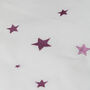 Pink Embroidered Star Cot Bed Duvet And Pillowcase Set, thumbnail 4 of 5