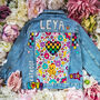 Baby Girl Personalised Hand Painted Denim Jacket, thumbnail 5 of 11