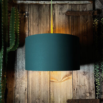 Hunter Lampshade With Copper Or Gold Foil Lining, 3 of 7