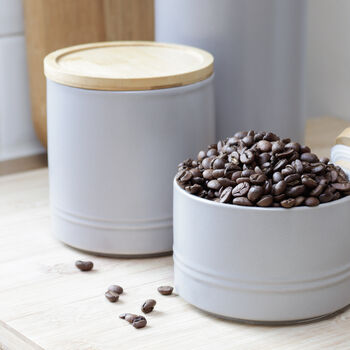 Neutral Grey Ceramic Storage Canister, 4 of 5
