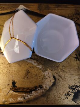 Small Kintsugi Trinket Dish With Lid, 2 of 2