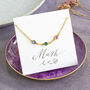 Mini Gold Plated Family Birthstone Link Necklace, thumbnail 2 of 6