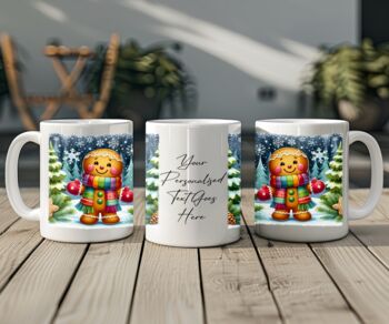 Personalised Gingerbread Christmas Mug, 2 of 2