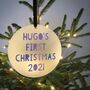 Personalised Acrylic Baby's 1st Christmas 2024 Bauble, thumbnail 1 of 4