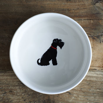Black Schnauzer Dog Bowl, 4 of 5