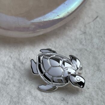 Sterling Silver Turtle Necklace, Sealife Jewellery, 11 of 12