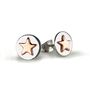 Star Stud Earrings With Silver Rose Or Gold Colour Star, thumbnail 4 of 5