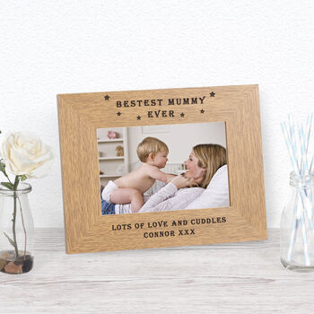 Personalised Me And My Mummy Wood Picture Frame, 4 of 4