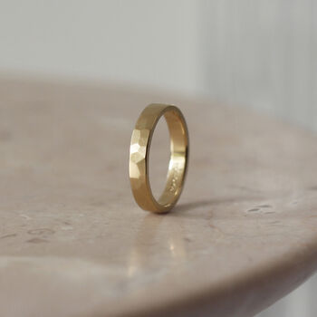 Brushed Hammered 9ct/18ct Gold Ring, 6 of 12
