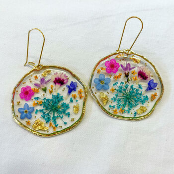 Large Statement Necklace With Forget Me Not And Pink Flowers, 4 of 12