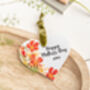 Floral Thinking Of You Heart Message Keepsake Token, thumbnail 2 of 2