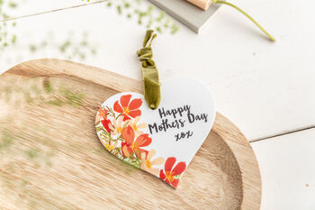 Floral Thinking Of You Heart Message Keepsake Token, 2 of 2