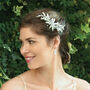 Nieva Silver Plated Willow Leaf Bridal Hair Clip, thumbnail 3 of 7