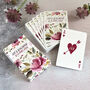 Personalised Floral Playing Card Wedding Favours, thumbnail 1 of 7