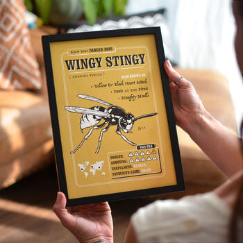 Funny Wasp Art Print, Wasp Fact File, 6 of 6
