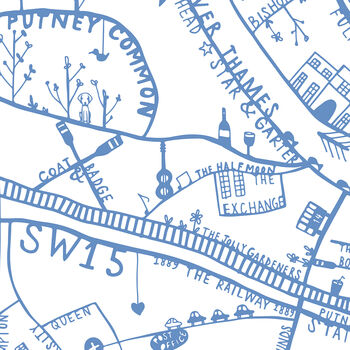 Putney Illustrated Map Print, 6 of 8