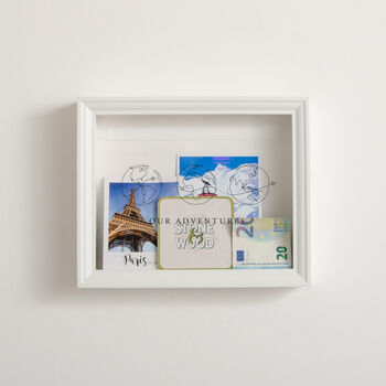 Personalised Three Globe Travel Memory Frame, 3 of 10