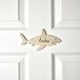 Personalised Shark Bedroom Door Wooden Sign, thumbnail 4 of 7