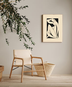 Matisse Black And Cream Nude Art Print, 4 of 4