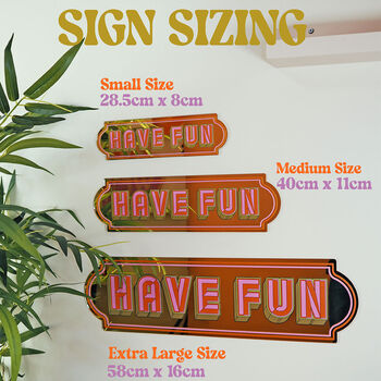 Orange Wine Mirror Sign Orange, 2 of 2