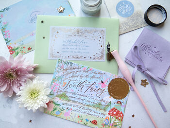 Personalised Garden Tooth Fairy Letter And Pouch Set, 5 of 8