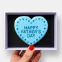 Happy Father's Day Heart Printed Iced Biscuit Father's Day Letterbox Gift, thumbnail 1 of 11