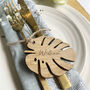 Personalised Wedding Place Setting Laser Cut Leaves, thumbnail 3 of 8