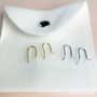 Sterling Silver Minimalist Hook Earrings, thumbnail 2 of 5