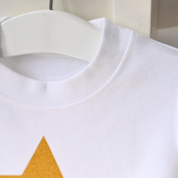 Personalised White Initial T Shirt, 3 of 3