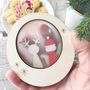 Personalised First Christmas Santa And Rudolf Bauble, thumbnail 3 of 5