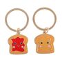 Set Of Two Peanut Butter And Jelly Keyrings, thumbnail 2 of 2