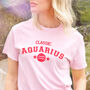 Classic Zodiac Star Sign Varsity Women's T Shirt, thumbnail 1 of 7