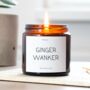 Funny Rude Ginger Wanker Candle, thumbnail 1 of 12