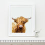 Highland Cow Art Print, thumbnail 1 of 4