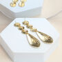 14k Drop Earrings Gold Plated, thumbnail 3 of 3