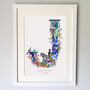 Personalised J To S Bright Wildlife Letter Print, thumbnail 2 of 12