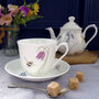 Bee And Spring Flowers China Teacup And Saucer, thumbnail 9 of 11