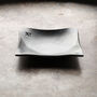 11th Anniversary Curved Square Steel Dish . Smooth Finish, thumbnail 1 of 9