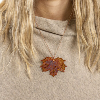 Canadian Maple Real Leaf Necklace, 7 of 12