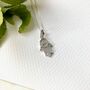 Sterling Silver And Cubic Zirconia Hamsa Hand Necklace, thumbnail 3 of 4