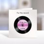 For The Record I Love You Vinyl Lover Card, thumbnail 1 of 2