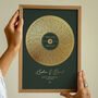 Personalised Metallic Foil Song Lyrics Print, thumbnail 2 of 8