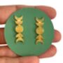 Brass Moon Phases Earrings, thumbnail 2 of 3