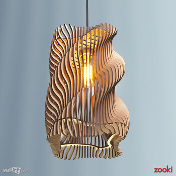 Zooki 31 'Tapio' Wooden Pendant Light, 2 of 9