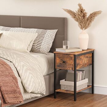 Narrow Side Table Bedside Table Flip Top End Table, 7 of 9