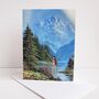 Girl In Mountains Landscape Birthday Card, thumbnail 5 of 6