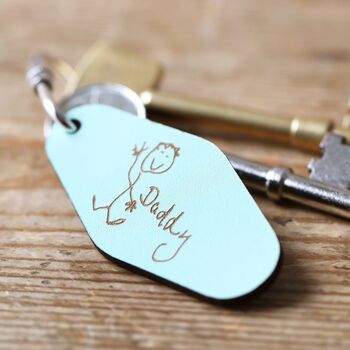 Personalised Handwriting Leather Tag Keyring, 10 of 11
